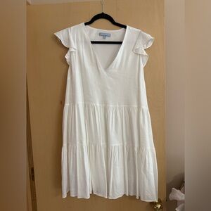 Antonio Melanie white flutter sleeve sundress